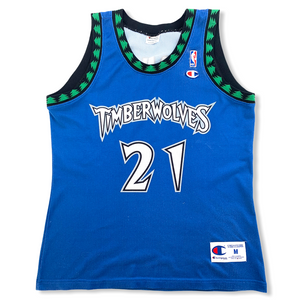 Champion vintage Basketball Trikot Minnesota Timberwolves Garnett #21 Gr. M