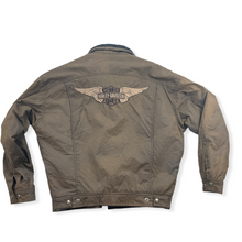 Laden Sie das Bild in den Galerie-Viewer, Harley Davidson 90s Vintage Jacke Wachsjacke Gr. S
